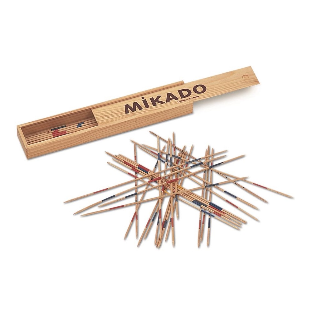 Mikado en caixa de fusta