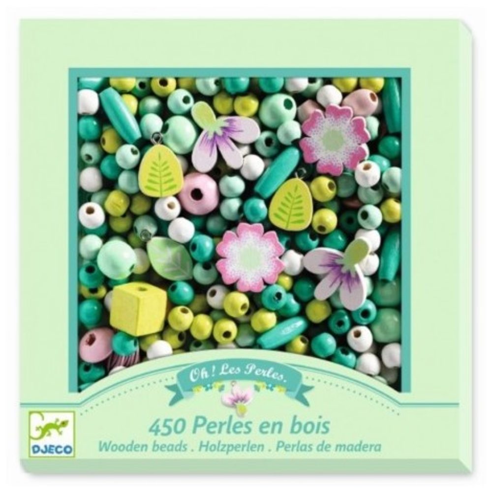 [TOP-39808] Perles de fusta – Fulles i flors